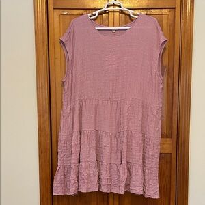 Knox Rose Mauve Sleeveless Tiered Dress New 4X